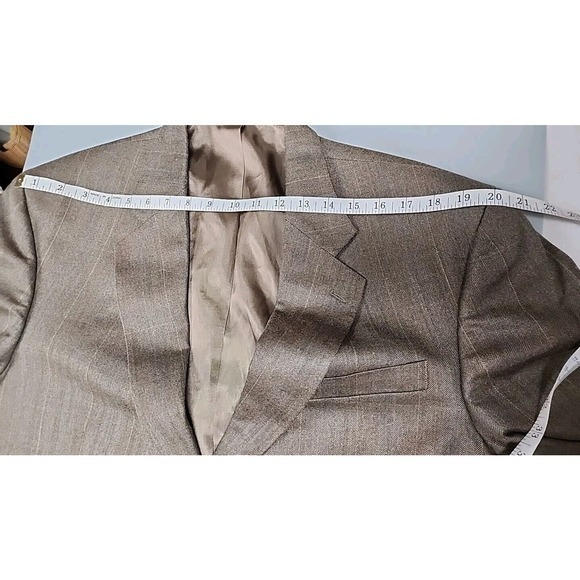 VERSINI Sport Coat Size 44R Silk Blend Blazer Shepherd's Check‎ Tan - Picture 9 of 13
